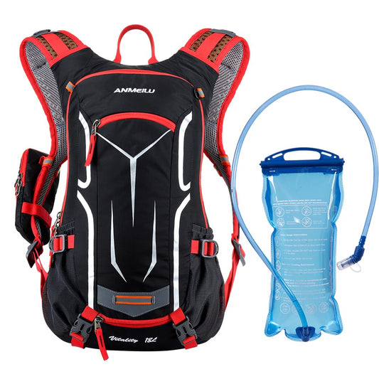 ANMEILU Outdoor Cycling Hydration Pack, 18L Bicycle Backpack, Black, Adjustable Straps, Hiking, Cycling, Mountain Trekking