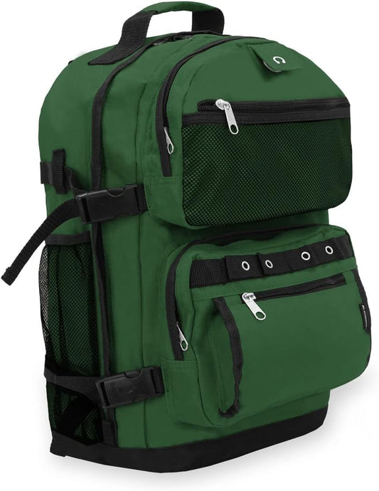 Everest Oversize Deluxe Backpack, Olive/Black, One Size