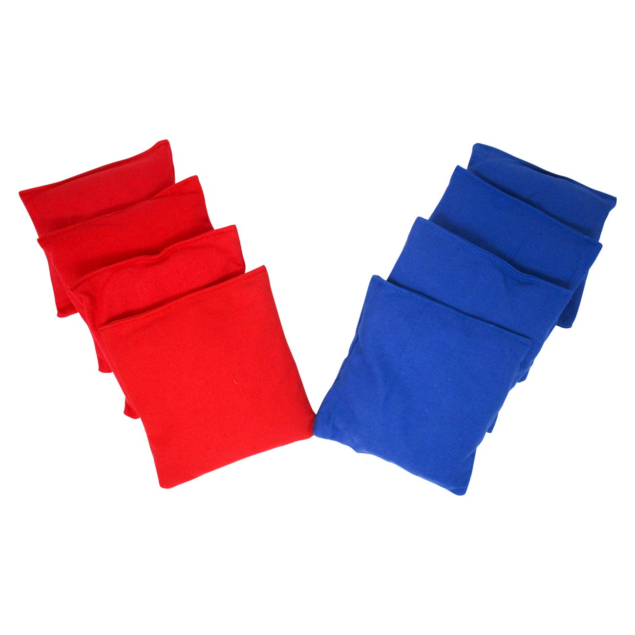 Trademark Innovations 6" x 6" Regulation Cornhole Bean Bags (Set of 8, Red and Blue)