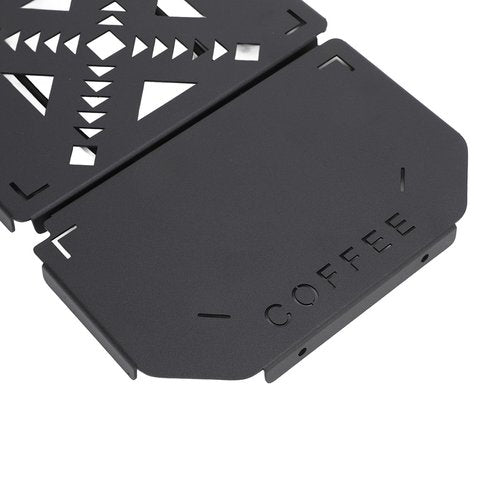 Lunch Box Steel Table Top, Folding Lunch Box Table Top, Aluminium Alloy Lunchbox Table, Portable Camping Table Board, Black, Camping and Fishing Accessory