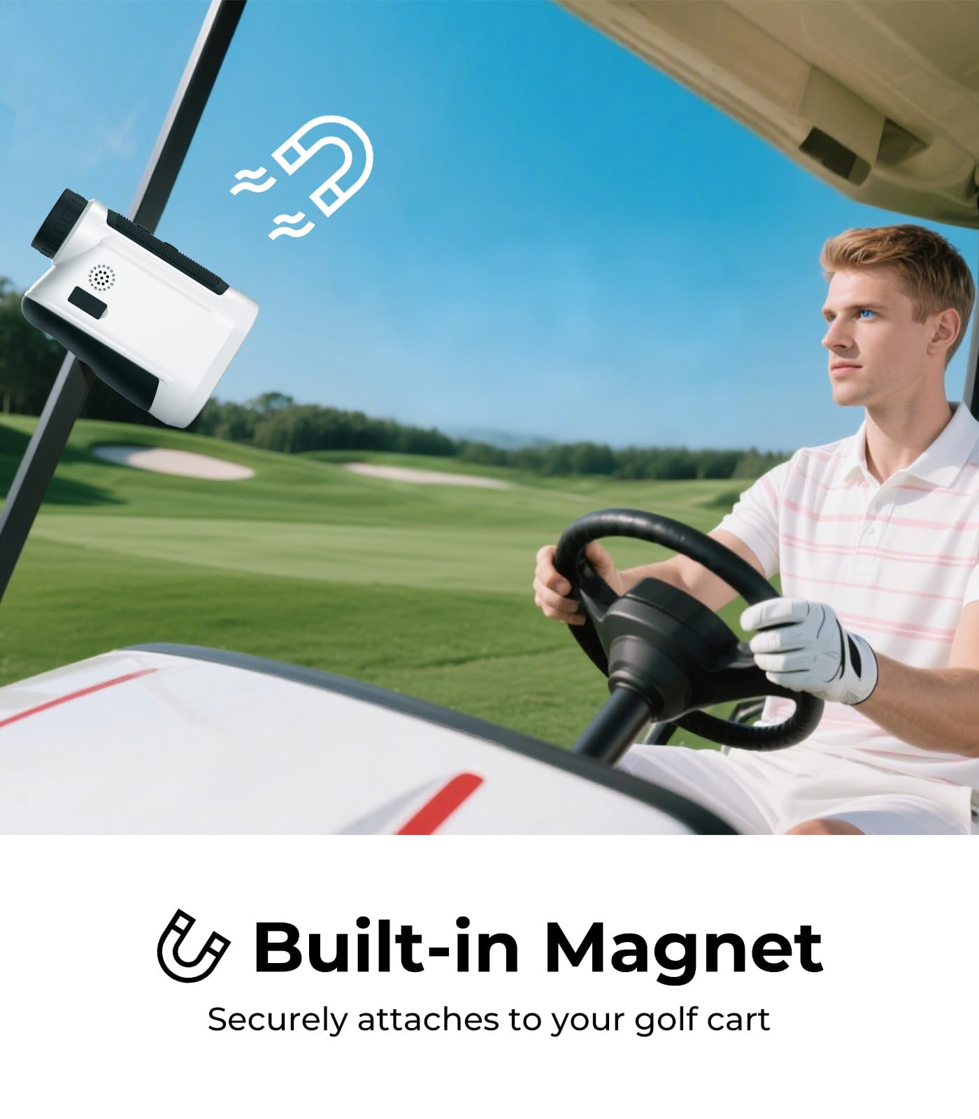 Golf Rangefinder with Magnetic - 1000 Yards Laser Range Finder with Slope Compensation & USB-C Rechargeable Battery for Golf