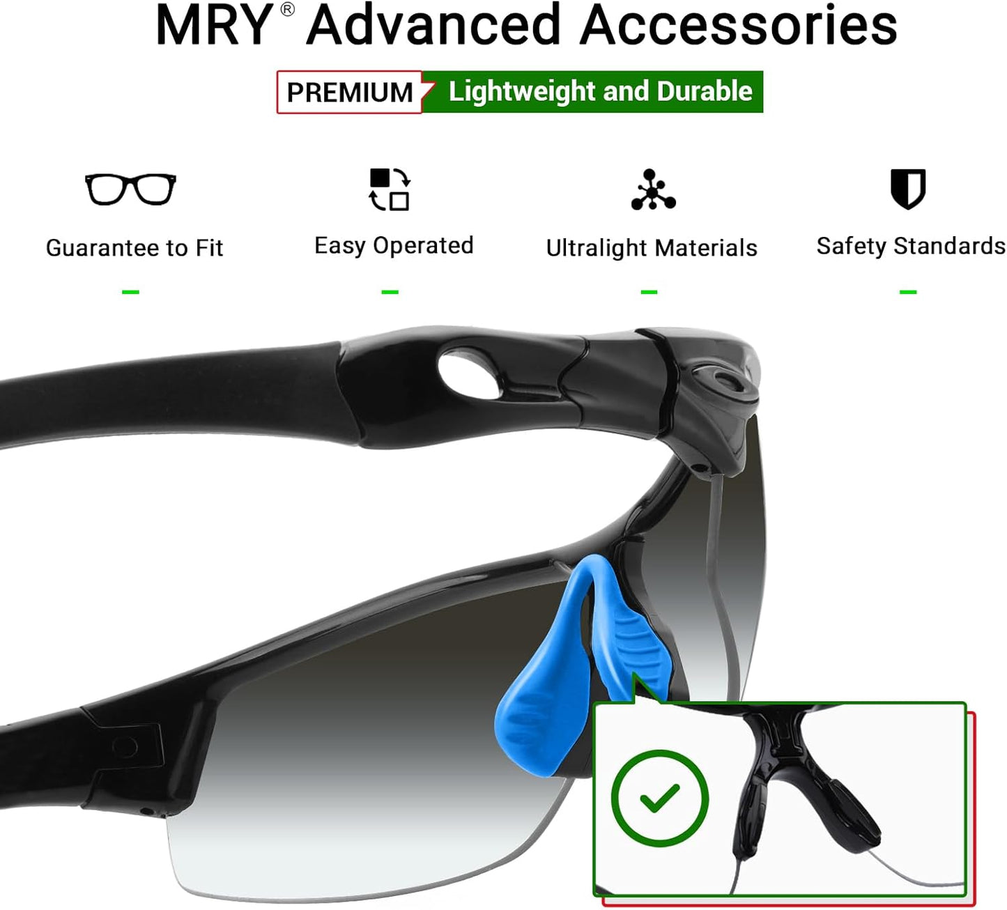 Mryok Replacement Nosepiece Nosepad for Oakley Radar Path EV RadarLock Sunglass