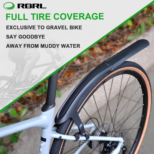 RBRL Bike Fender Set, Quick Release Bike fenders for Gravel and Road Bike, Adjustable Bicycle Fenders 28'', Full Cover Thicken & Widen, Front and Rear Mud Guard for Tire Width: 28-45mm