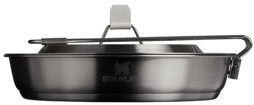Stanley Wildfare Pro 15-Piece Stainless Steel Fry Pan Cook Set | 8.75 in Fry Pan with Fold & Lock Handle | Plates and Utensils | Camping Essentials for Your Camp Kitchen | BPA-Free