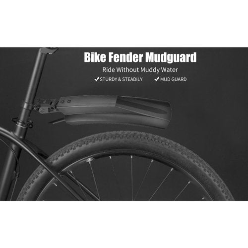 Kuuleyn Fat Bike Fenders, Bike Mud Guard, Bike Mudguard Set, Bicycle Front Back Rear Tire Mud Guard Kit Quick Release Bike Mudguard Mountain Bike Fender for Outdoor Cycling