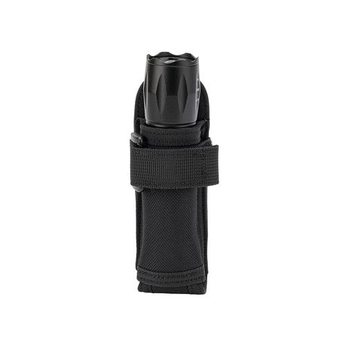 TACNEX Open Top Flashlight Holder Nylon Pouch Duty Belt MOLLE Torch Holster Tactical Light Carry Case Tool Carrier Gear Sheath Belt Clip Strap (Short(Height: 5"))