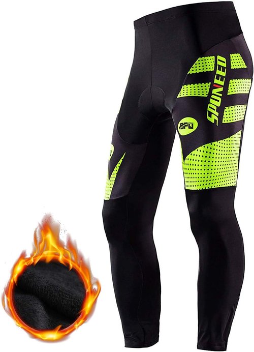 Men's 4D Padded Cycling Tights - Sponeed Road Bike Leggings for Outdoor Riders