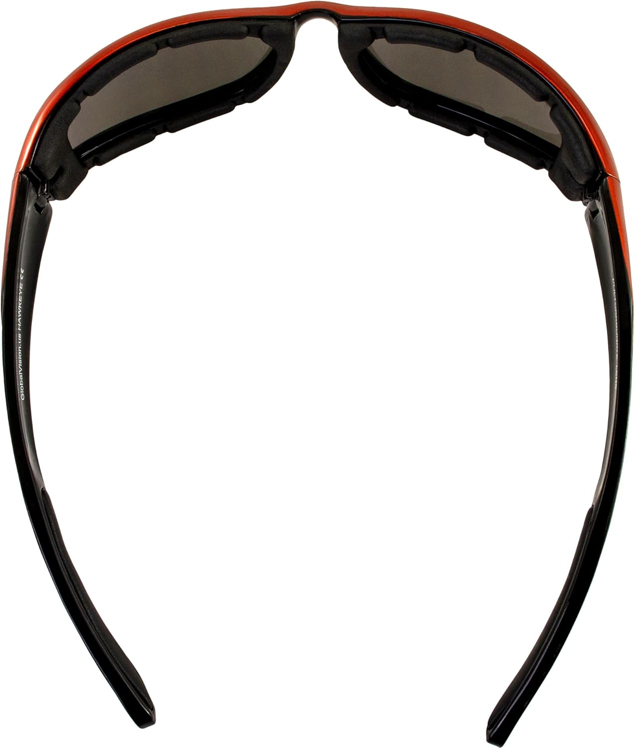 Global Vision Eyewear Hawkeye Motorcycle Sunglasses for Men or Women, Flash Mirror Lens, Orange Frame