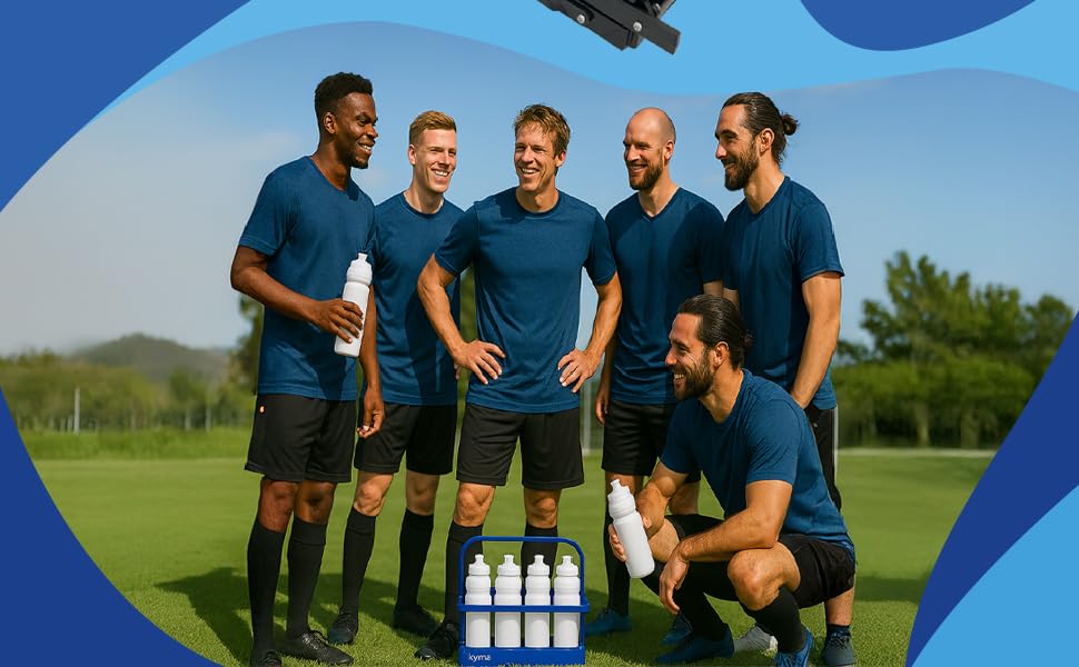 6 Drink Carrier with Handle – Lightweight Cup Caddy for Work, Travel and to-Go Drinks – Collapsible Design (2 Pack, Blue)