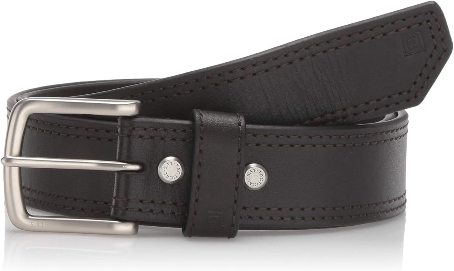 5.11 Tactical Men's 1.5-Inch Full Grain Matte Leather Arc Belt, Ergonomic Curve, Style 59493