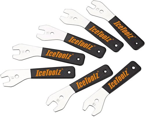 IceToolz Cone Wrenches | 13-19mm 7 Unit Cone Wrench Set | Bike Tools Kit