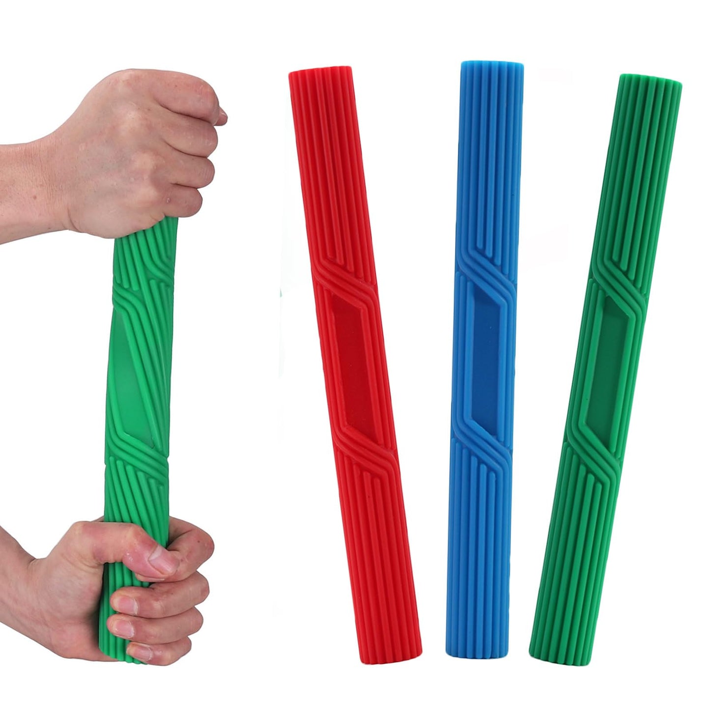 FlexBar for Physical Therapy, Tennis Elbow Therapy Bar Improves Grip Strength, Relieve Tendonitis Pain, Resistance Bar for Golfers Elbow Wrist Forearms Pain Relief - 3ps