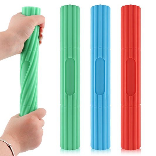 Flex Bar for Tennis & Golfers Elbow Therapy - 3 Resistance Levels, Relieve Tendonitis, Wrist & Forearm Pain, Improve Grip Strength | 3-Pack Physical Therapy Bar for Athletes, Rehab & Home Use