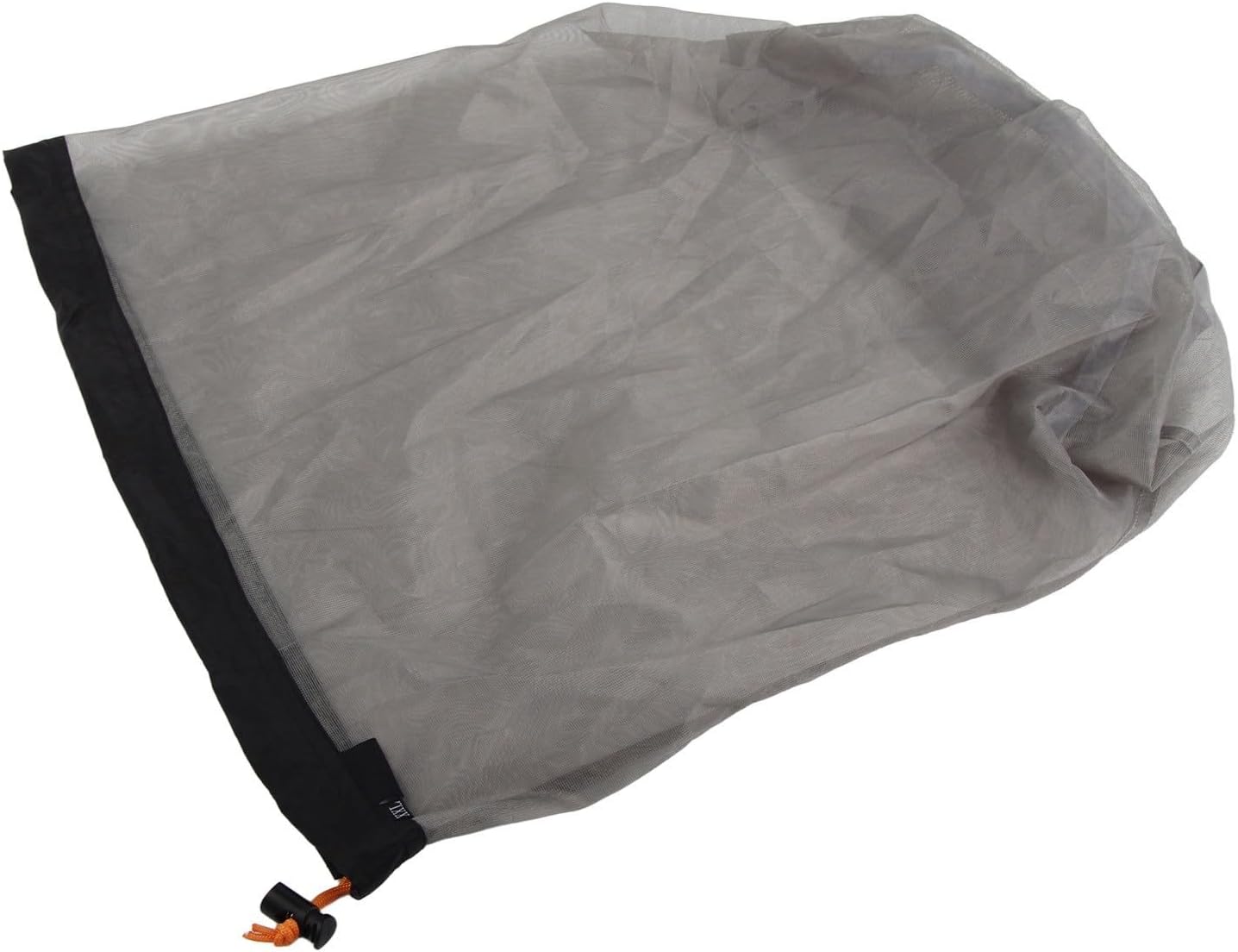 Mesh Stuff Sack Light Weight Nylon Mesh Drawstring Storage Bag for Travelling Hiking Camping Stuff Storage(Orange M)