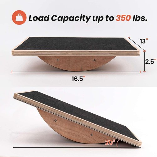 Balance Board Wobble Board for Adults Anti-Slip Balance Board for Physical Therapy Standing Desk Core Strength Wooden Rocker Board