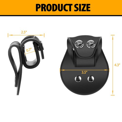 GUN & FLOWER Universal Case Holder Pouch, Compatible with ASP & Hinged/Chain/Folding Rigid Handcuff, Fits Duty Belt 1.5'' 1.75''