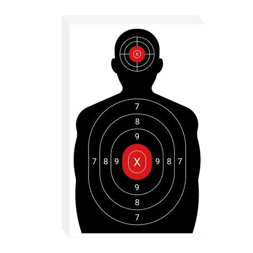 suituts 100 Pack 14x22 Inch Silhouette Shooting Targets Paper - Paper Shooting Targets for Gun & Archery Practice, Range Training