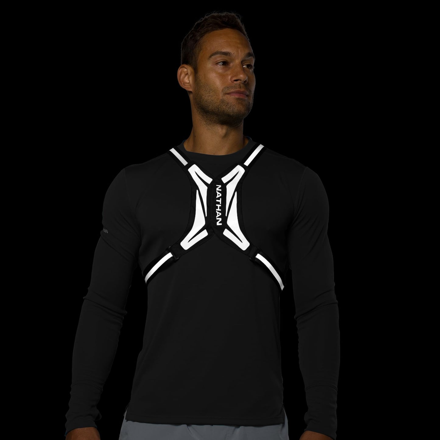 Nathans NS60320-00001-OSFM Hypernight Reflective Vest Lite Black