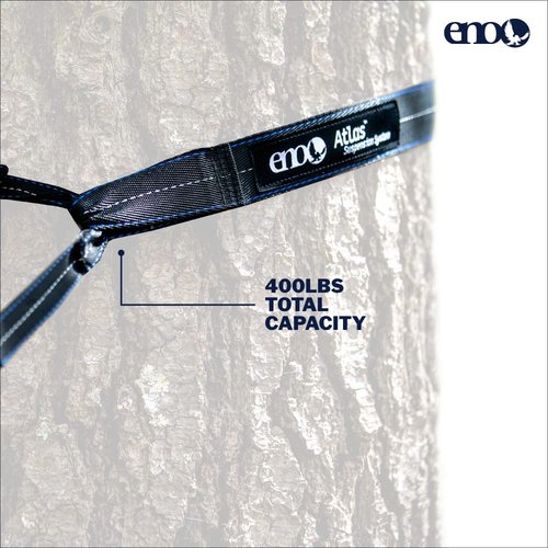 ENO Bundle, Includes The SingleNest Hammock & Atlas Suspension System, Lightweight, Durable Hammock with Straps for Camping, Hiking & Travel, Marine/Cedar