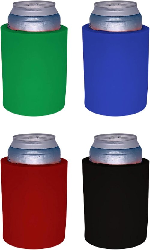 Blank Thick Foam Old School Can Cooler (Variety Color 6 Pack)