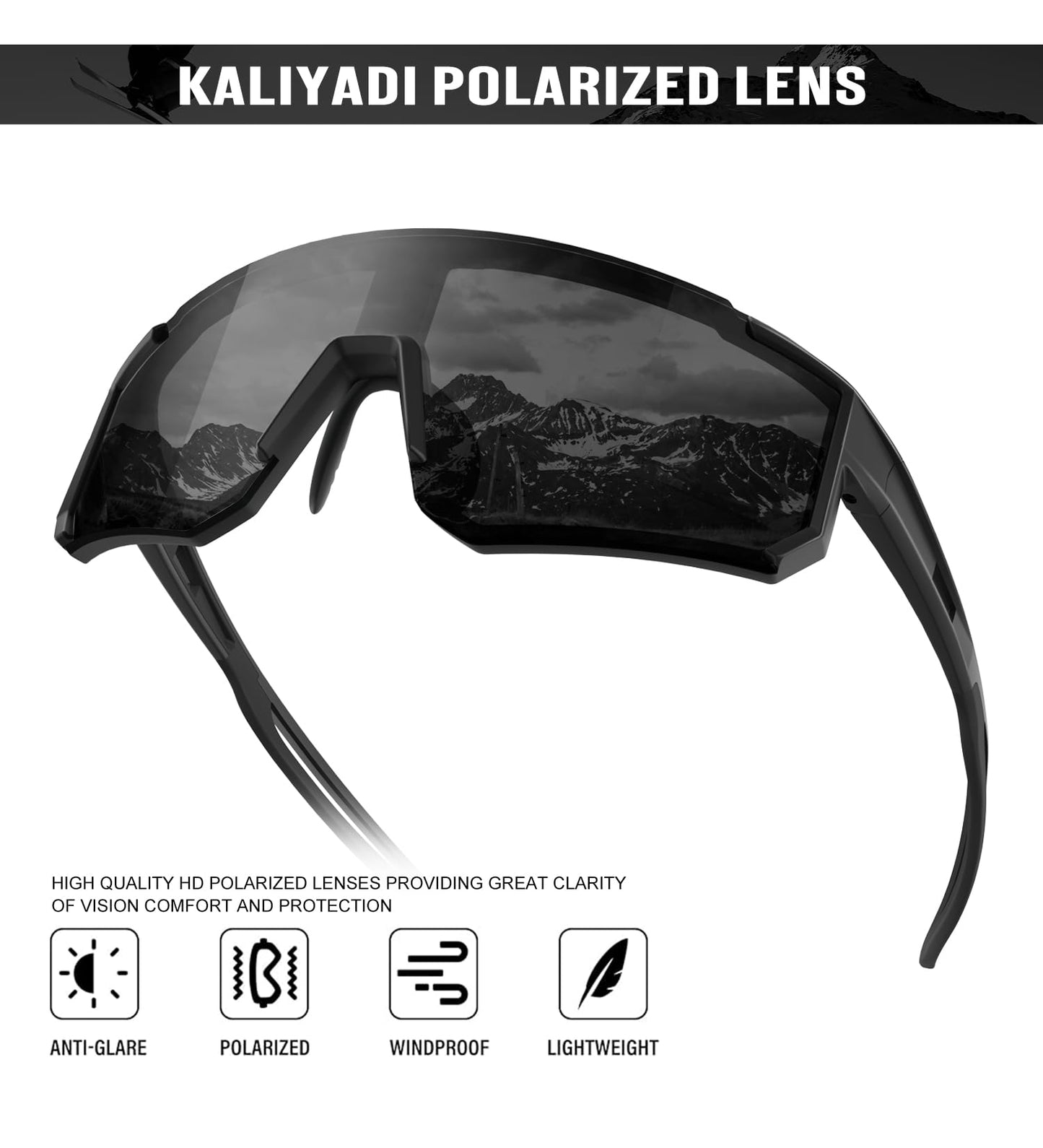 KALIYADI Polarized Sports Sunglasses-Men Running-Sunglasses-for-Women: Mens Sun glasses Polarized UV Protection Cycling Driving Fishing
