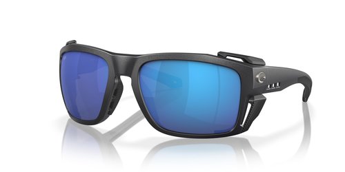 Costa Man Sunglasses Black Pearl Frame, Blue Mirror Lenses, 60MM