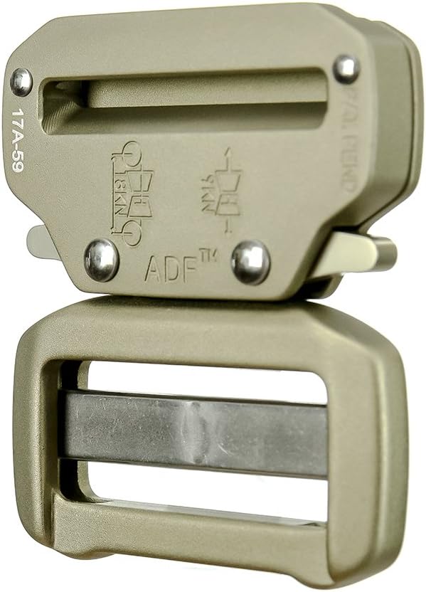 ADF® - Raptor II 1.75" Tactical Military Police Aluminum Quick Release Trouser Shooter Rigger Hunting Sports Belt Buckle Coyote Brown, One Size