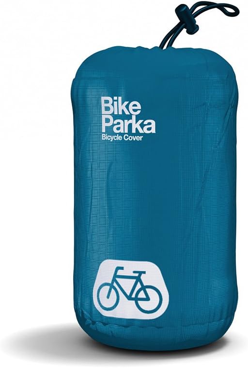 Stash Bike Cover - Lightweight, Waterproof & Durable Protection from Rain & Snow - Adjustable for Any Bike for Indoor/Outdoor Use, Stuff Sac Included (Ciel Blue)