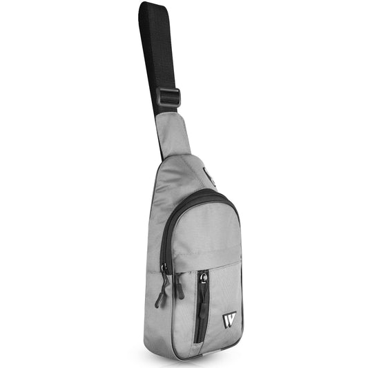 WFX Sling Bag for Women Travel Bag Hiking Backpack for Men Crossbody Bag One Strap Lightweight Shoulder Small Rucksack (Grey)