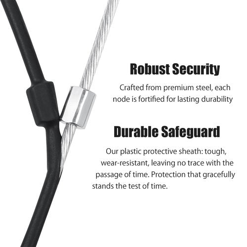 skiguard Treestands Pair of Replacement Cables for Climbing Treestands, Replacement Tree Stand Cables, Durable Steal 65" Treestand Replacement Cables, Hunting Tree Stand Accessories, Black