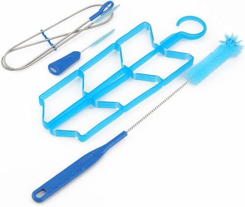 Hydration Bladder Cleaning Kit, 4 in 1 Brush for Backpack Water Reservoir Cleaning, Hydration Pack Cleaner Kit for Climbing, Hiking, Camping Supplies