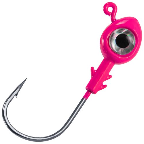 Dr.Fish 10 Pack Fishing Eyes Jigs 3D Eyes Trout Heads Bass Hook Saltwater Swimbait Jig Heads Freshwater Walleye Striper Walleye Striper 1/4oz Pink