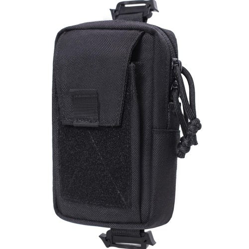 HOUSON Tactical Phone Holster, Molle EDC Belt Organizer Molle Pouches Waterproof Waist Bag for Outdoors Hunting Camping Trekking Traveling Black
