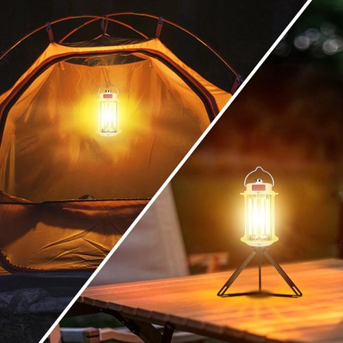UniqueFire Small Camping Lantern Rechargeable Lanterns 2100 LM 3 Modes Dimmable Portable Electric Hurricane Lamp Hands-Free Flashlight Lantern,Tents Battery LED Lanterns for Power Outages with Bracket