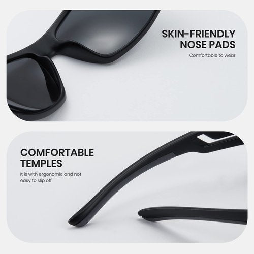Cyxus Polarized TR90 Cycling Sunglasses Men Women Rectangle Glasses Running Fishing Bike Baseball Sport Golf Driving 1070