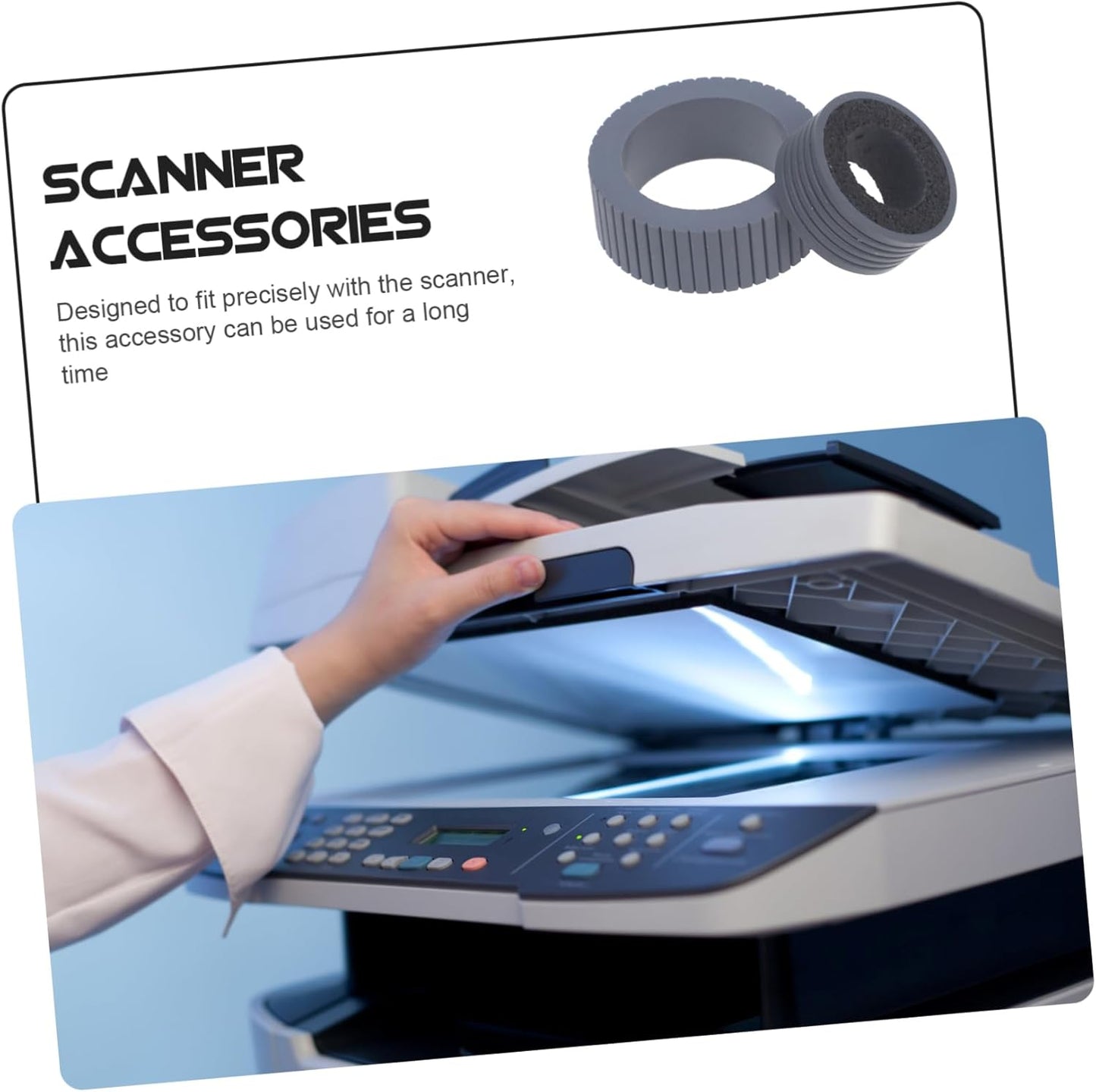 Mipcase 4pcs Fujitsu Scanner Roller Pager Part TPR Material Replacement Roller Scanner Accessory