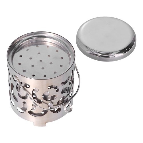 Camping Heating Cover, Outdoor Mini Warmer Cover Stainless Steel Camping Stove Portable Warming Stove Cover for Outdoor Backpackers Hiking Picnic Barbecue Camping Equipment