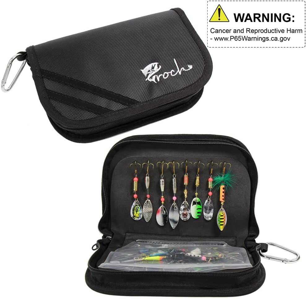 Fishing Spinner Kit 20PCS Spinnerbaits Fishing Spinning Lure Metal Bait Bass Lures for Bass, Salmon, Pike or Walleye with Portable Carry Bag