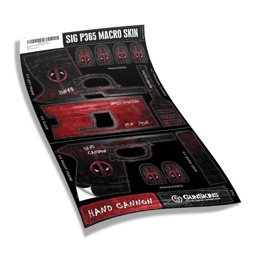GunSkins Precut Pistol Skin for Sig Sauer P365 Macro - Compatible with Airsoft AEG BB Gun - Vinyl Wrap - Easy to Install - 100% Waterproof - Matte Finish - Made in USA - GS Hand Cannon