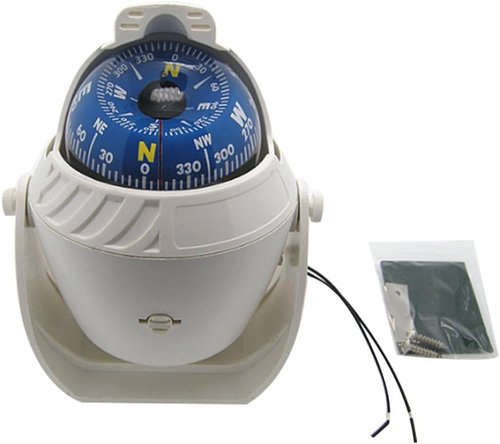 Electronic LED Light Marine Digital Compass Suitable for Car Boat and Truck Black White