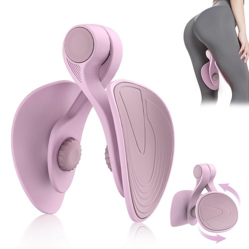 Thigh Trainer Hip Trainer Kegel Exerciser, Pelvic Floor Trainer, Kegel Trainer for Postpartum Rehabilitation, Trimmer Inner Thigh, Thigh Toner Workout (Pink)