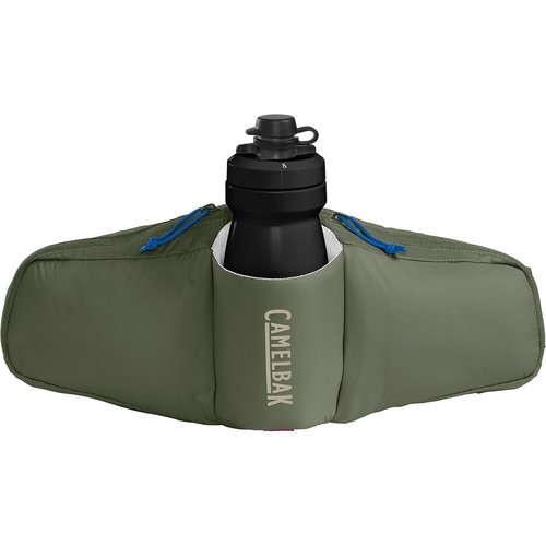 CamelBak Podium Flow 2 Waist Pack for Mountain Biking, Gravel Cycling - Contains 21 oz Podium Dirt Series Bike Bottle, Dusty Olive