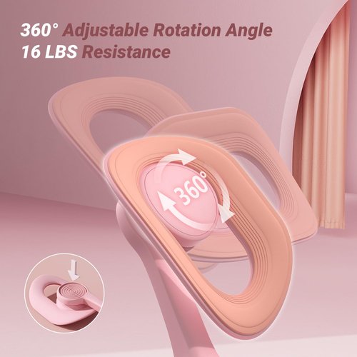 MERACH Thigh Trainer, Pelvic Floor Muscle Trainer, Inner Thigh Exercise Workout Equipment for Home Gym, Pelvic Floor Strengthening Women (Pink)