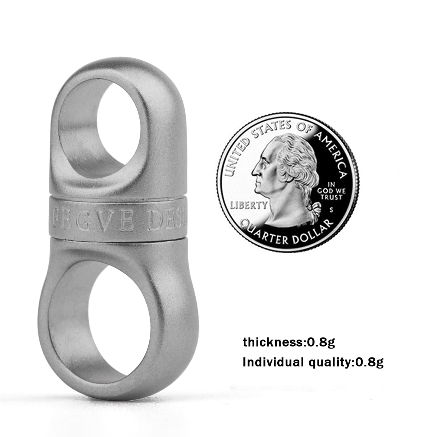 TISUR Swivel Key Chain Ring+Titanium Carabiner Key chain Ring Holder For Belt