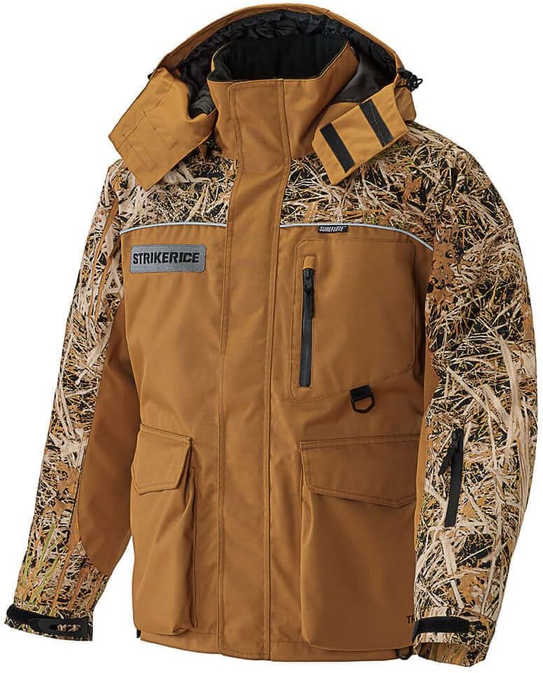 Striker Men's Cold Weather Durable Windproof Water-Resistant Breathable Outdoor Fishing Trekker Jacket with Removable Hood