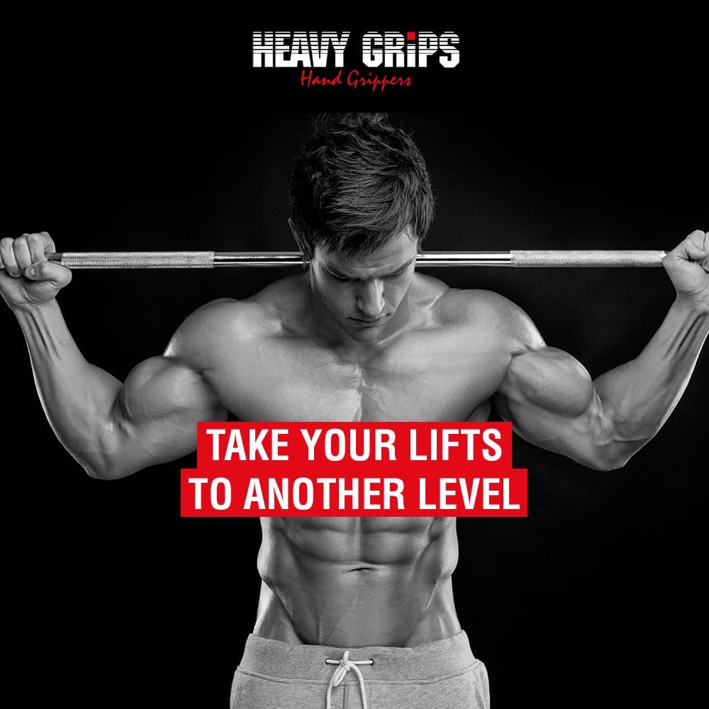Heavy Grips - 200 lbs Resistance - Advanced - Grip Strengthener - Hand Exerciser - Hand Grippers for Beginners to Professionals