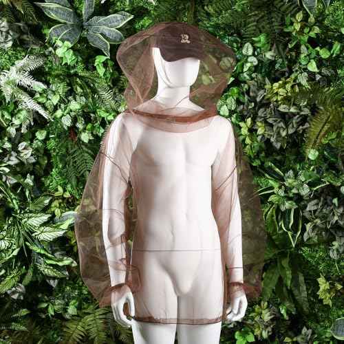 2 Pack Mosquito Jacket Insect Protection Mosquito Repellent Clothing Unisex Adjustable Size Breathable Suit Invisible Net Light Keep Safe Cool for Camping Outdoor Activities