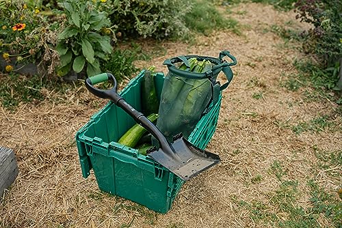 Heavy Duty Carbon Steel Garden Shovel with Ergonomic No-Slip Handle