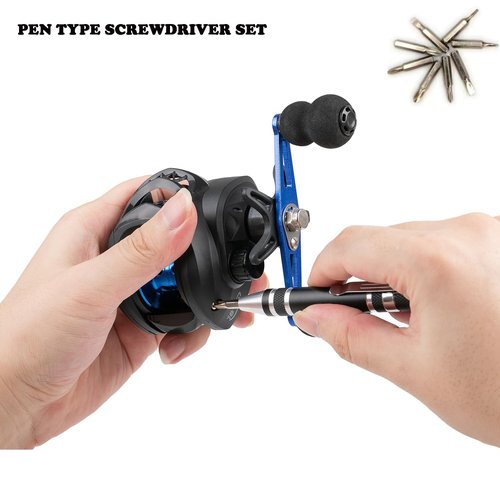 QUA'ANNYU Upgraded Version Fishing Reel Cleaning Kit | Fishing Reel Maintenance Kit | Fishing Reel Care Kit | Fishing Rod Repair Kit | Spool Pin Remover|Basic Set