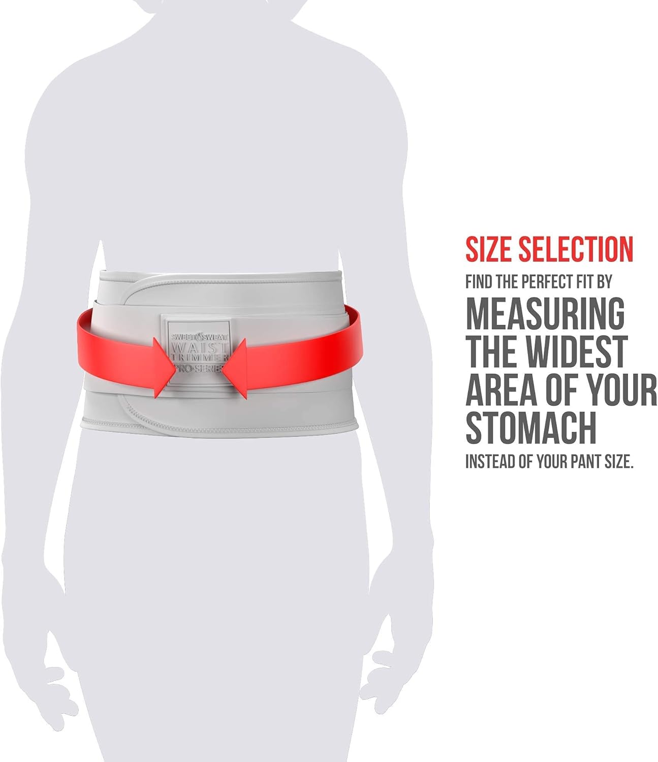 Sports Research® Sweet Sweat Waist Trimmer - Premium Sweat Enhancing Fitness Belt for Women & Men - 5 Adjustable Sizes